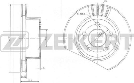 Zekkert BS-5184 - Kočioni disk www.molydon.hr