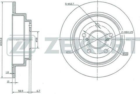 Zekkert BS-5180 - Kočioni disk www.molydon.hr