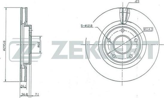 Zekkert BS-5183 - Kočioni disk www.molydon.hr