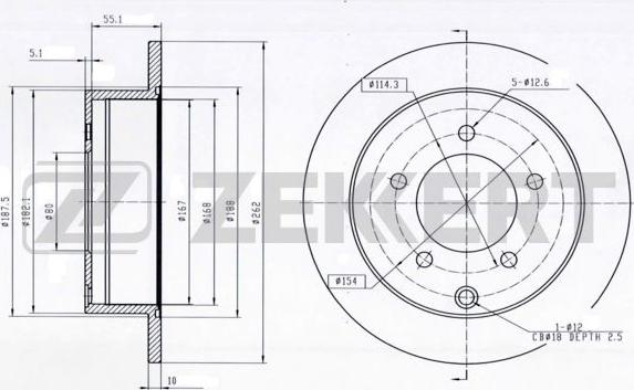 Zekkert BS-5135 - Kočioni disk www.molydon.hr