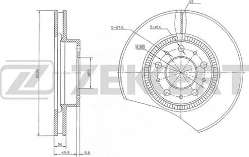 Zekkert BS-5121 - Kočioni disk www.molydon.hr