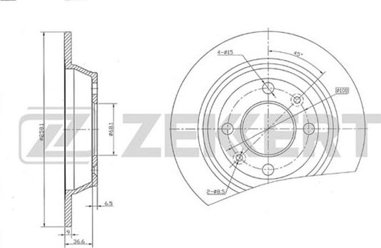 Zekkert BS-5128 - Kočioni disk www.molydon.hr