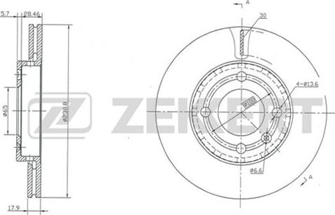 Zekkert BS-5127 - Kočioni disk www.molydon.hr