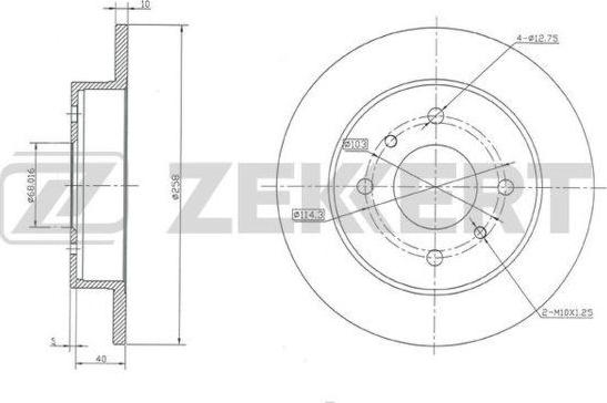 Zekkert BS-5176 - Kočioni disk www.molydon.hr