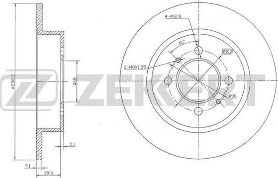 Zekkert BS-5171 - Kočioni disk www.molydon.hr