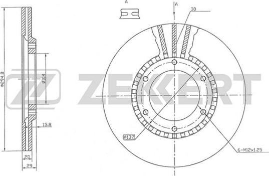 Zekkert BS-5178 - Kočioni disk www.molydon.hr