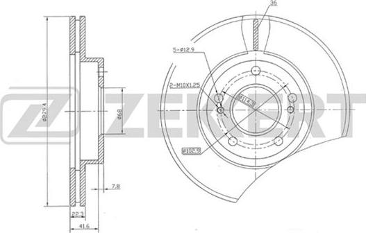 Zekkert BS-5173 - Kočioni disk www.molydon.hr