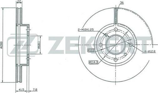 Zekkert BS-5177 - Kočioni disk www.molydon.hr