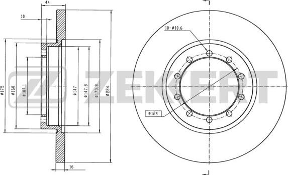 Zekkert BS-5896 - Kočioni disk www.molydon.hr