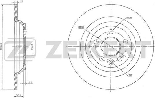 Zekkert BS-5844 - Kočioni disk www.molydon.hr