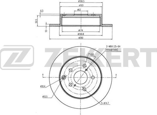 Zekkert BS-5858B - Kočioni disk www.molydon.hr