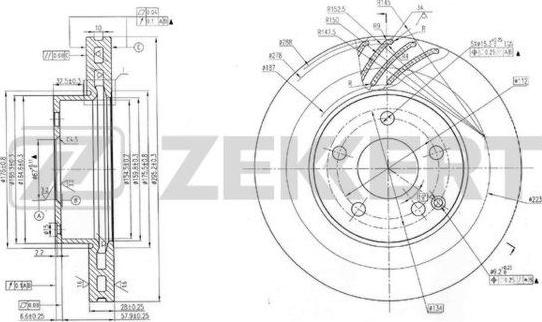 Zekkert BS-5853 - Kočioni disk www.molydon.hr