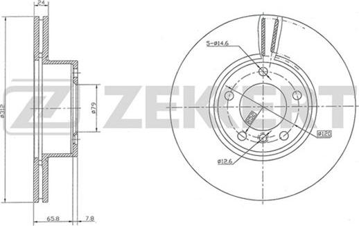 Zekkert BS-5852 - Kočioni disk www.molydon.hr