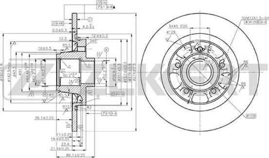 Zekkert BS-5869 - Kočioni disk www.molydon.hr