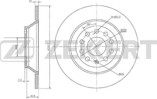 Zekkert BS-5864 - Kočioni disk www.molydon.hr