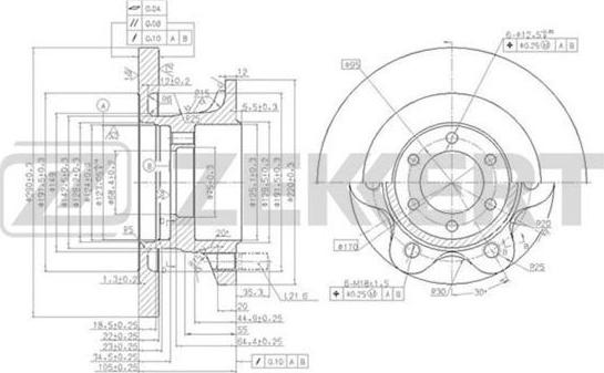 Zekkert BS-5861 - Kočioni disk www.molydon.hr