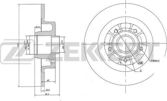 Zekkert BS-5862 - Kočioni disk www.molydon.hr