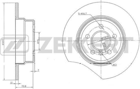 Zekkert BS-5807 - Kočioni disk www.molydon.hr