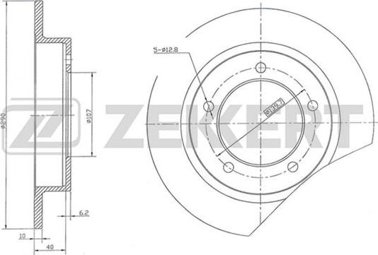 Zekkert BS-5813 - Kočioni disk www.molydon.hr