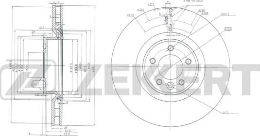 Zekkert BS-5889 - Kočioni disk www.molydon.hr