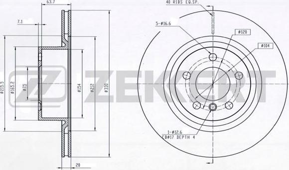 Zekkert BS-5884 - Kočioni disk www.molydon.hr