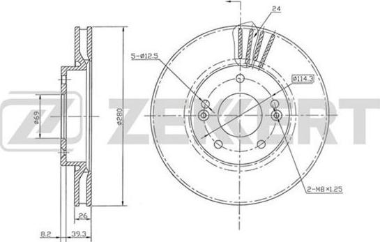 Zekkert BS5882 - Kočioni disk www.molydon.hr