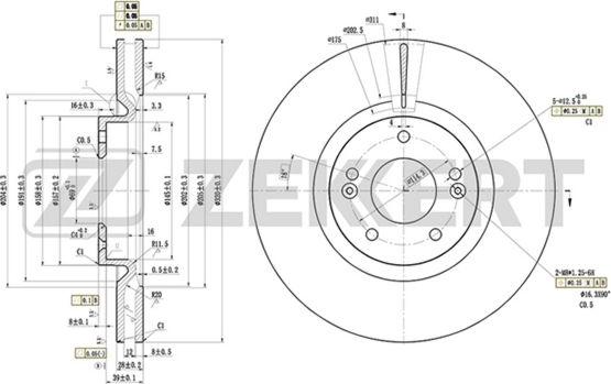 Zekkert BS-5834 - Kočioni disk www.molydon.hr