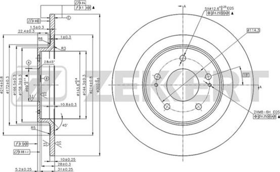 Zekkert BS-5835 - Kočioni disk www.molydon.hr