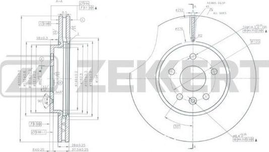 Zekkert BS-5836 - Kočioni disk www.molydon.hr