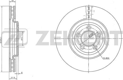 Zekkert BS-5833 - Kočioni disk www.molydon.hr