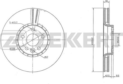 Zekkert BS-5832 - Kočioni disk www.molydon.hr