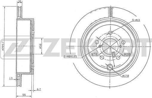 Zekkert BS-5837 - Kočioni disk www.molydon.hr