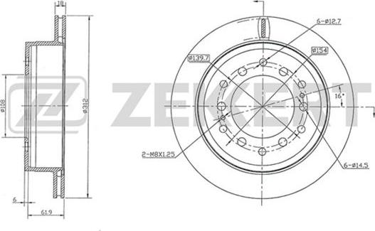 Zekkert BS-5826 - Kočioni disk www.molydon.hr