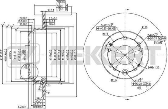 Zekkert BS-5820 - Kočioni disk www.molydon.hr