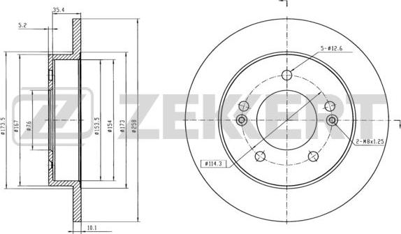 Zekkert BS-5874 - Kočioni disk www.molydon.hr