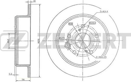 Zekkert BS-5871 - Kočioni disk www.molydon.hr