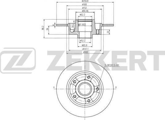 Zekkert BS-5878BZ - Kočioni disk www.molydon.hr