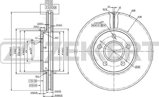 Zekkert BS-5394 - Kočioni disk www.molydon.hr