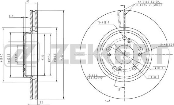 Zekkert BS-5396 - Kočioni disk www.molydon.hr