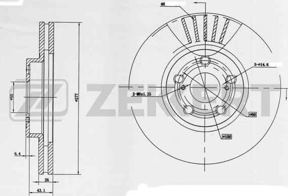 Zekkert BS-5397 - Kočioni disk www.molydon.hr