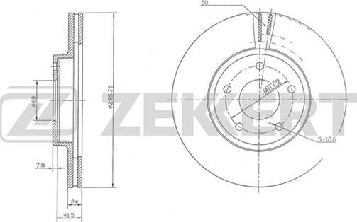 Zekkert BS-5345 - Kočioni disk www.molydon.hr