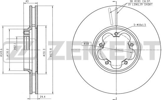 Zekkert BS-5346 - Kočioni disk www.molydon.hr