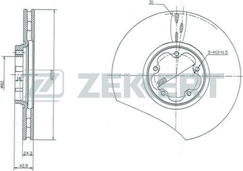 Zekkert BS-5347 - Kočioni disk www.molydon.hr