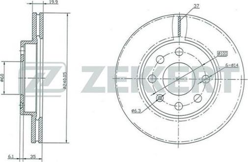 Zekkert BS-5354 - Kočioni disk www.molydon.hr