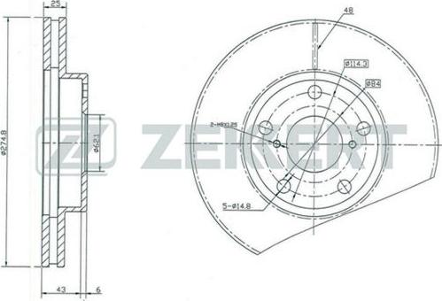 Zekkert BS-5353 - Kočioni disk www.molydon.hr