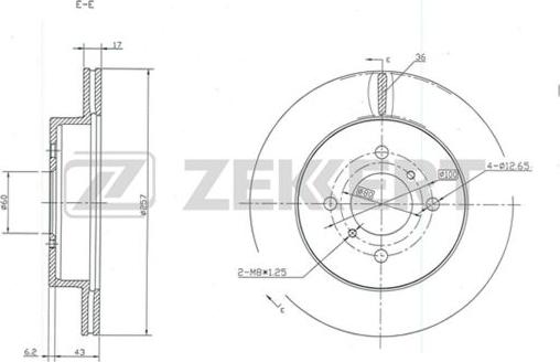 Zekkert BS-5365 - Kočioni disk www.molydon.hr