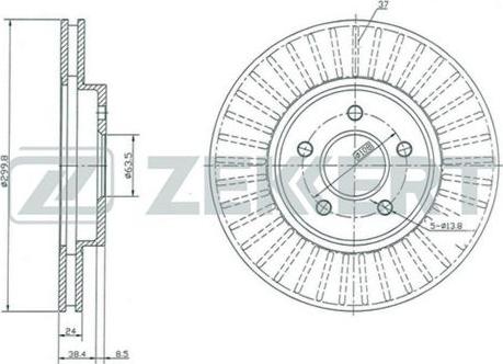 Zekkert BS-5361 - Kočioni disk www.molydon.hr