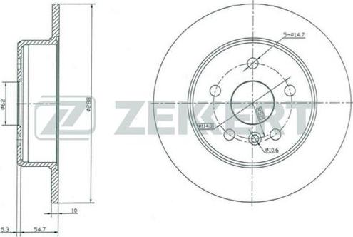 Zekkert BS-5367 - Kočioni disk www.molydon.hr