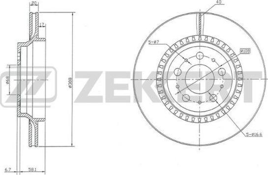 Zekkert BS-5303 - Kočioni disk www.molydon.hr