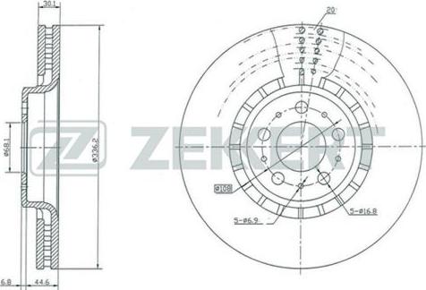 Zekkert BS-5302 - Kočioni disk www.molydon.hr